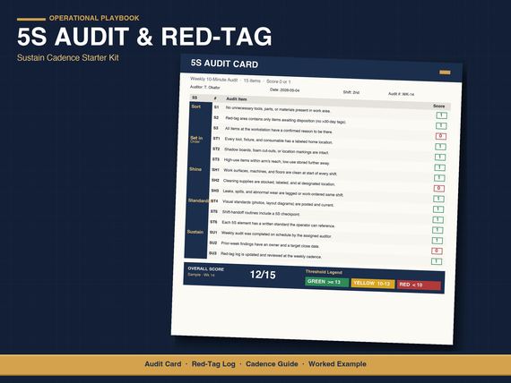 5S Audit Checklist Template